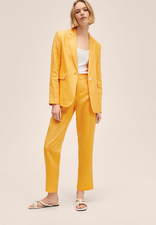 MANGO - Blazer boreli - yellow