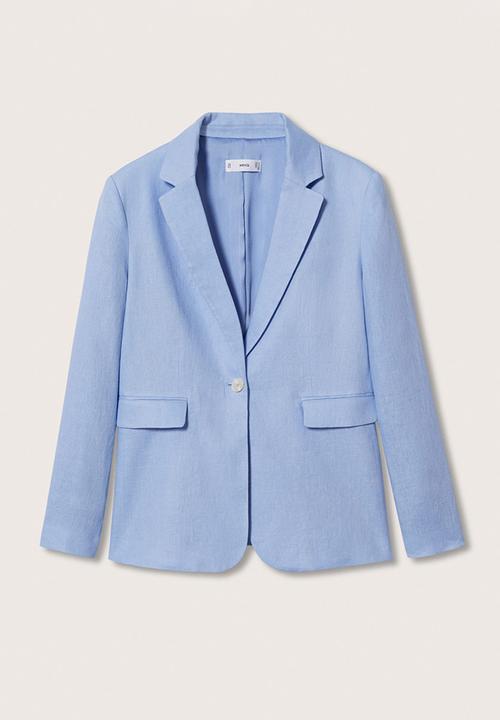 MANGO - Blazer boreli - light pastel blue