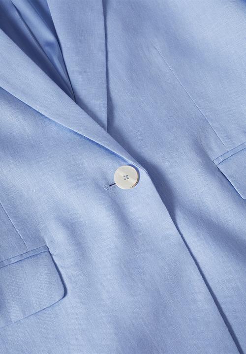 MANGO - Blazer boreli - light pastel blue