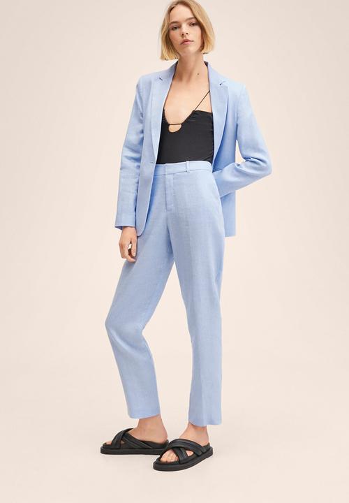 MANGO - Blazer boreli - light pastel blue
