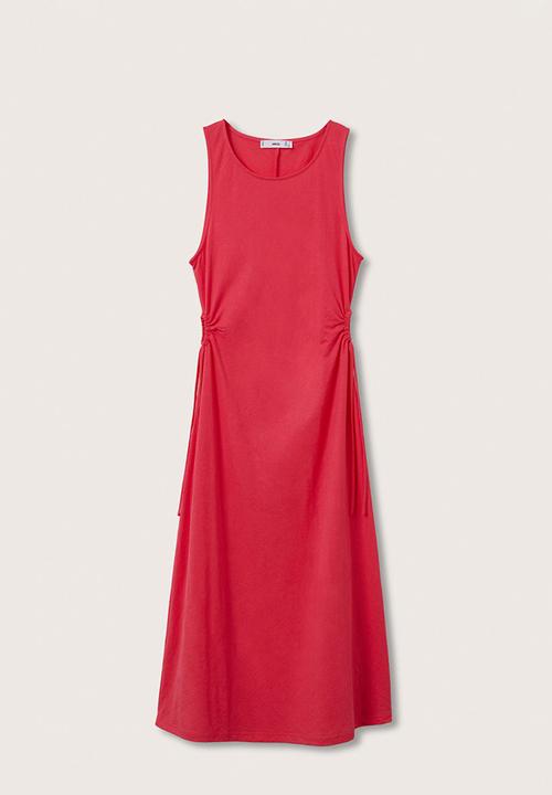 MANGO - Dress gabete - medium red