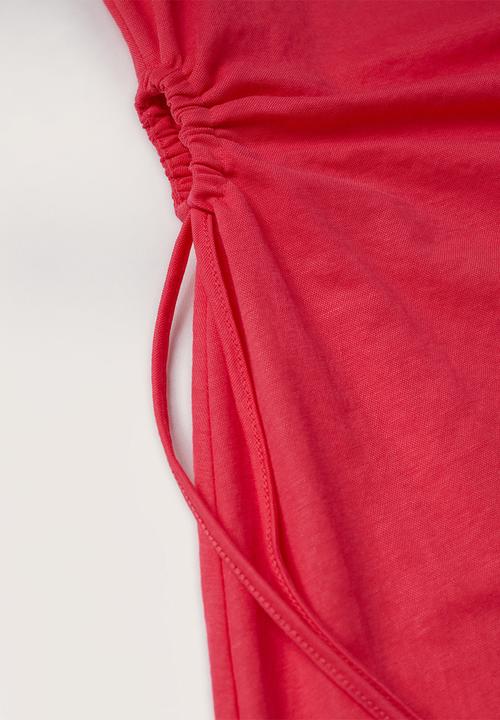 MANGO - Dress gabete - medium red