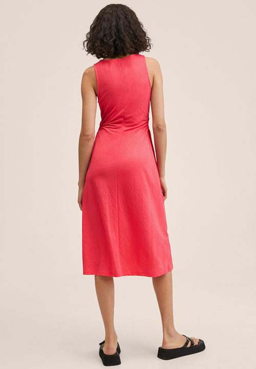 MANGO - Dress gabete - medium red