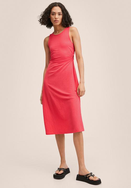 MANGO - Dress gabete - medium red