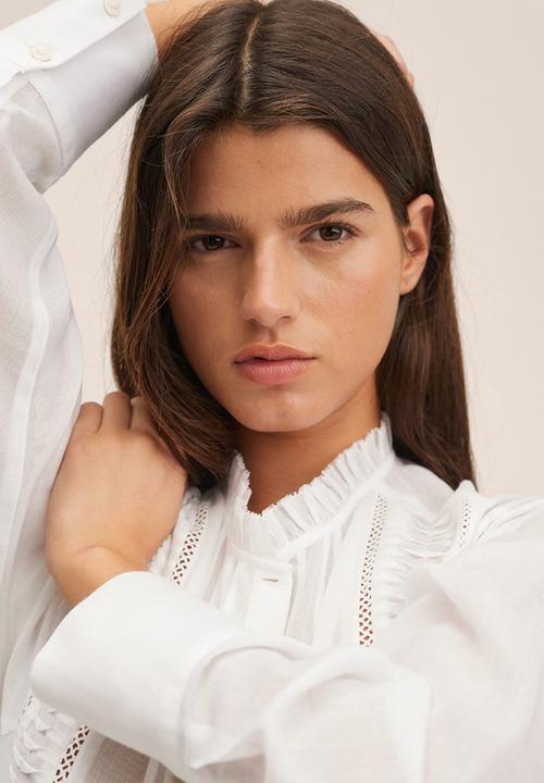 MANGO - Blouse vintage - white