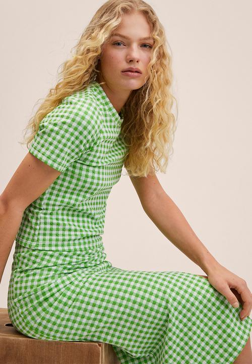 MANGO - T-shirt saloni - green