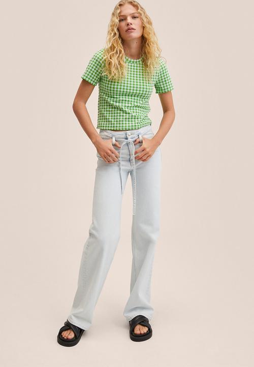 MANGO - T-shirt saloni - green