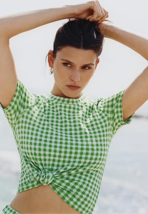 MANGO - T-shirt saloni - green