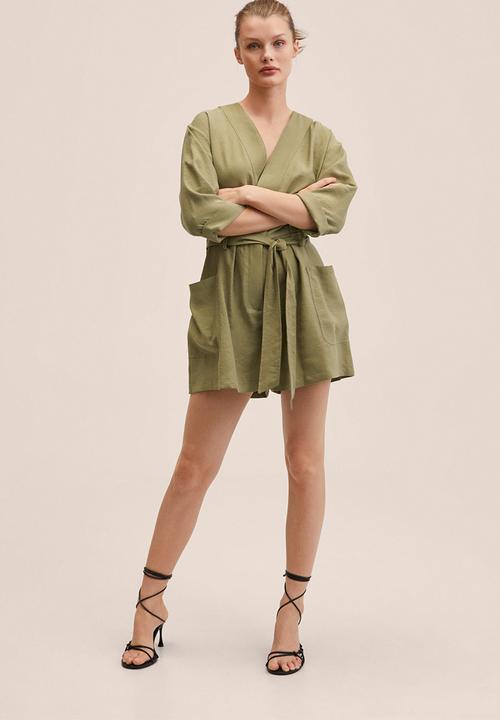 MANGO - Playsuit lobster - khaki