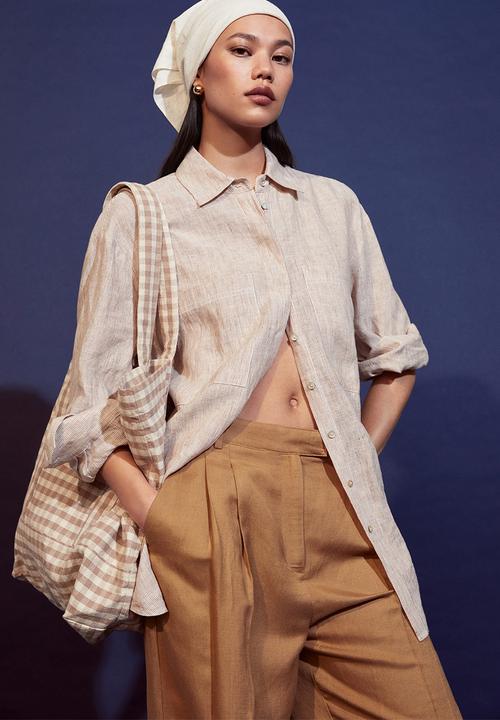MANGO - Shirt work - brown