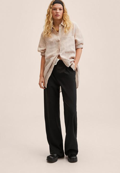MANGO - Shirt work - brown