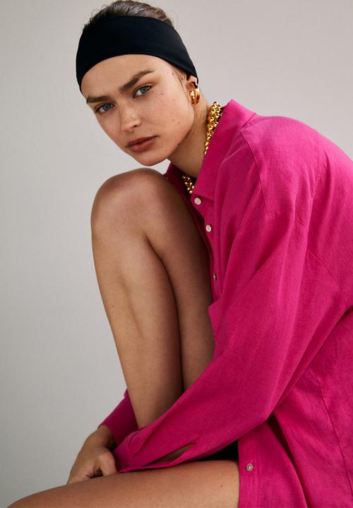 MANGO - Shirt work - pink