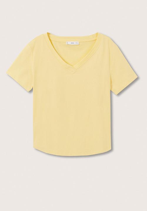 MANGO - T-shirt chalapi - yellow