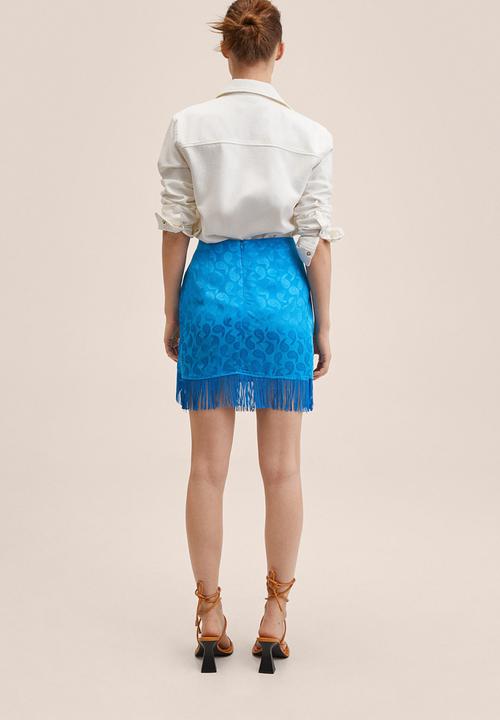 MANGO - Skirt jacki - medium blue