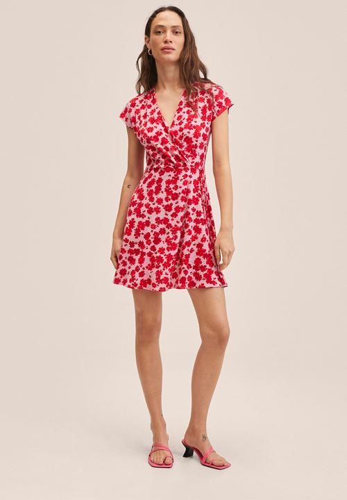 MANGO - Dress gali - medium red