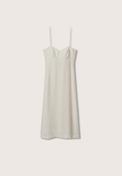 MANGO - Dress rustic - light beige