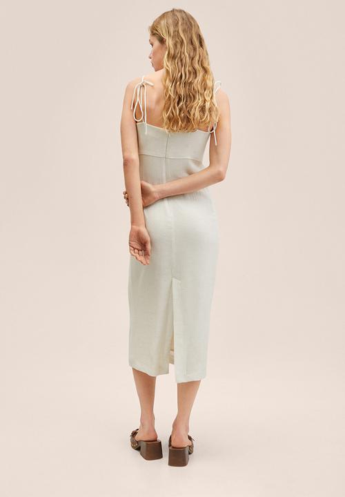 MANGO - Dress rustic - light beige