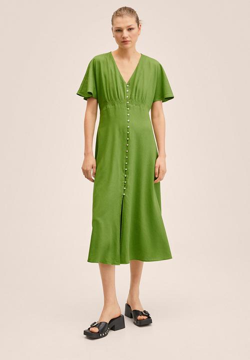 MANGO - Dress red - green