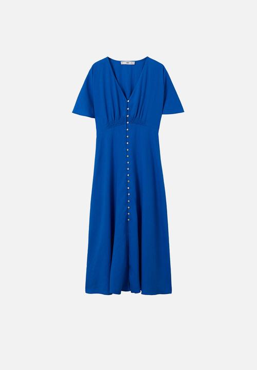 MANGO - Dress red - medium blue