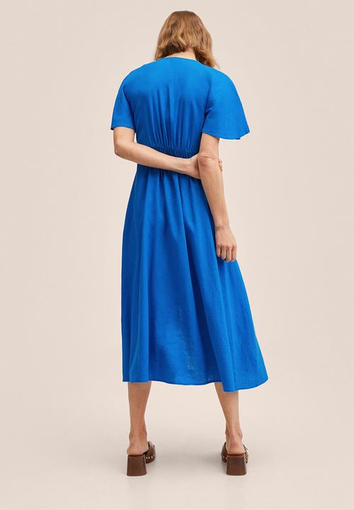 MANGO - Dress red - medium blue