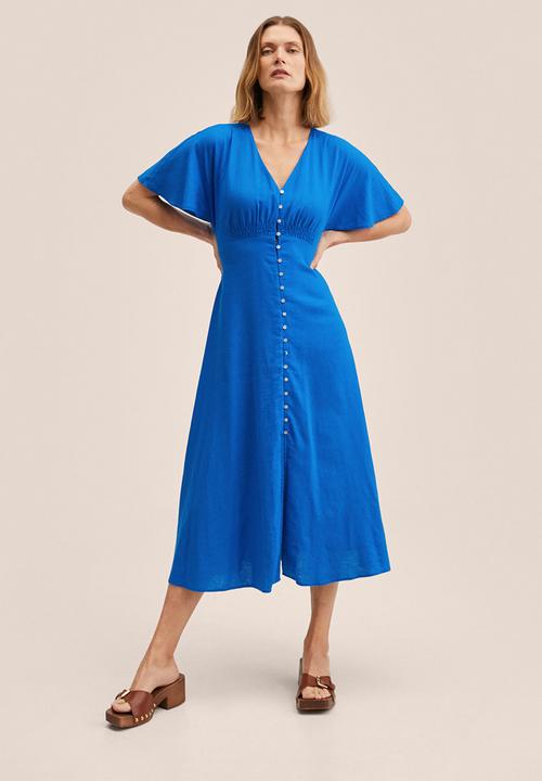 MANGO - Dress red - medium blue