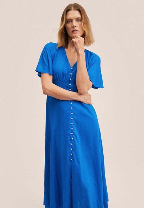 MANGO - Dress red - medium blue