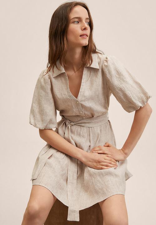 MANGO - Dress dolly - light beige