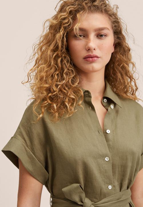 MANGO - Dress pampa - khaki