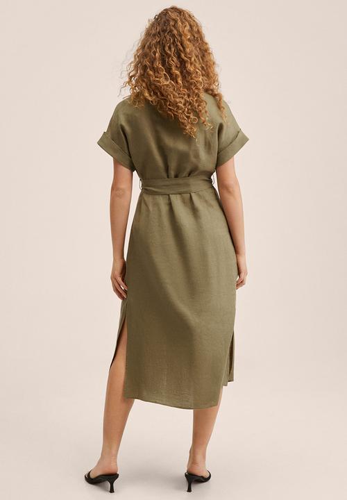 MANGO - Dress pampa - khaki