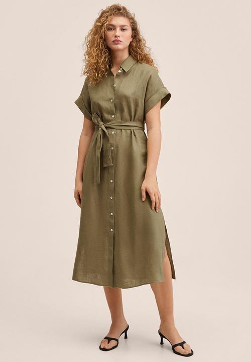 MANGO - Dress pampa - khaki