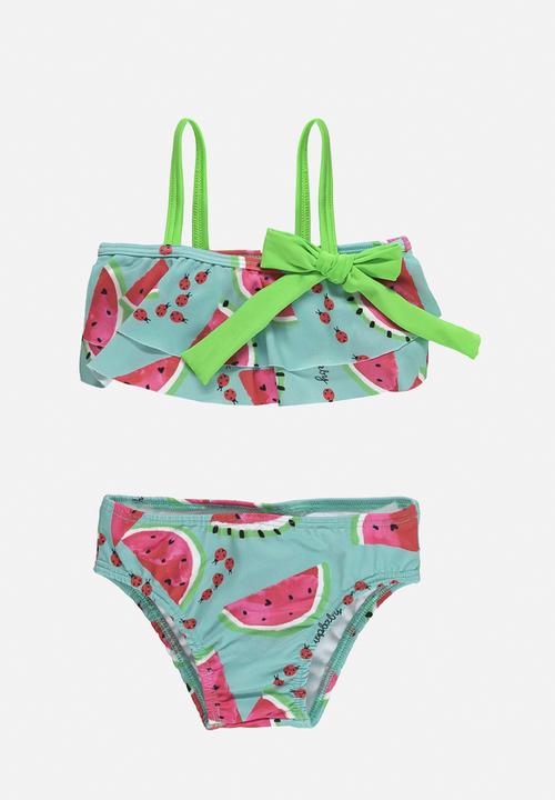 UP Baby - Upf 50+ protection swimming bikini - green