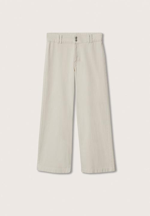 MANGO - Jeans culotte - light beige