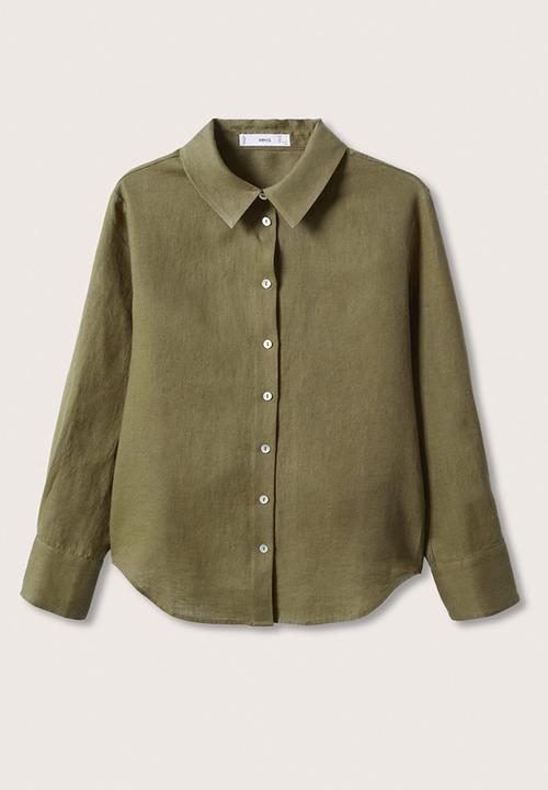 MANGO - Shirt lino - khaki