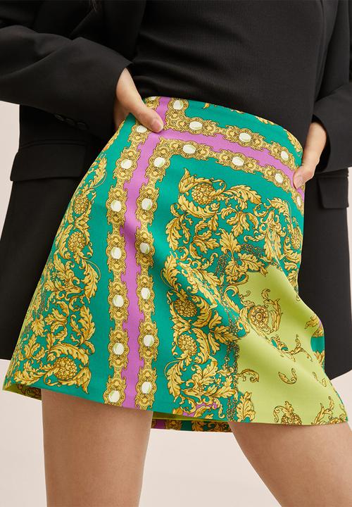 MANGO - Skirt gian - green