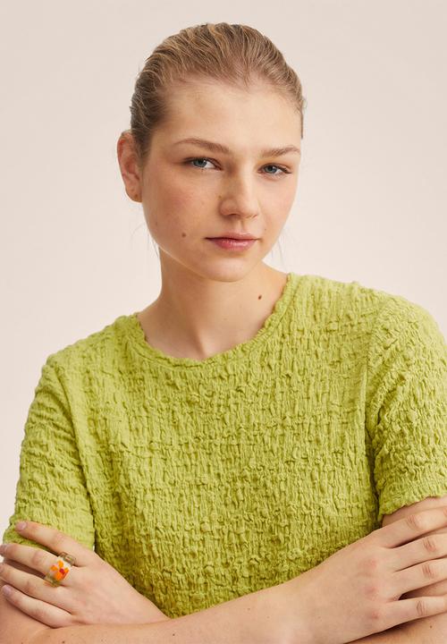 MANGO - T-shirt fidel - bright green
