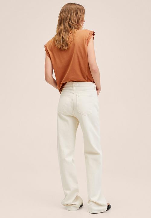 MANGO - T-shirt flospi - burnt orange