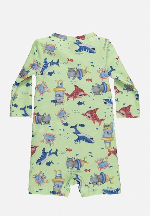 UP Baby - Upf 50+ sun protection romper - green