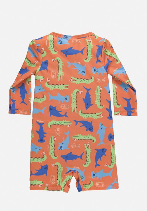 UP Baby - Upf 50+ sun protection romper - orange
