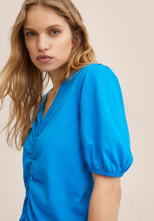 MANGO - T-shirt maya - medium blue