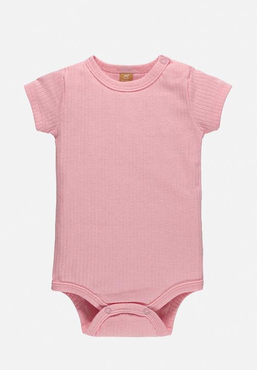 UP Baby - Bodysuit overalls and headband - off white & pink
