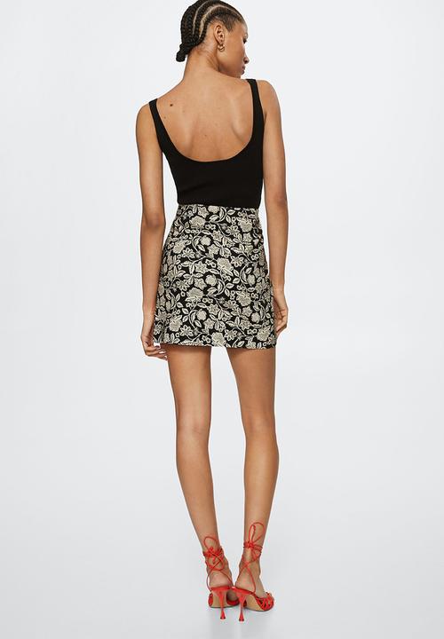 MANGO - Skirt minigi2 - black