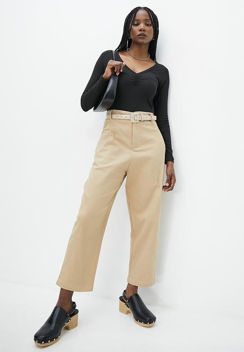 Superbalist - V-neck ruched bodysuit - black