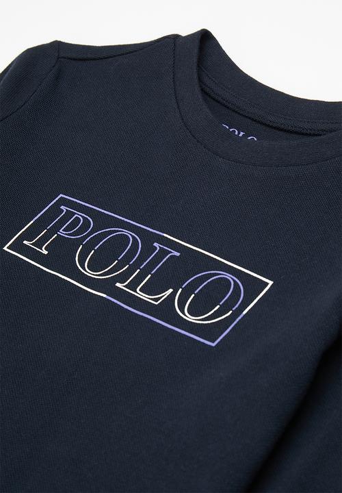 POLO - Boys printed long sleeve tee - navy