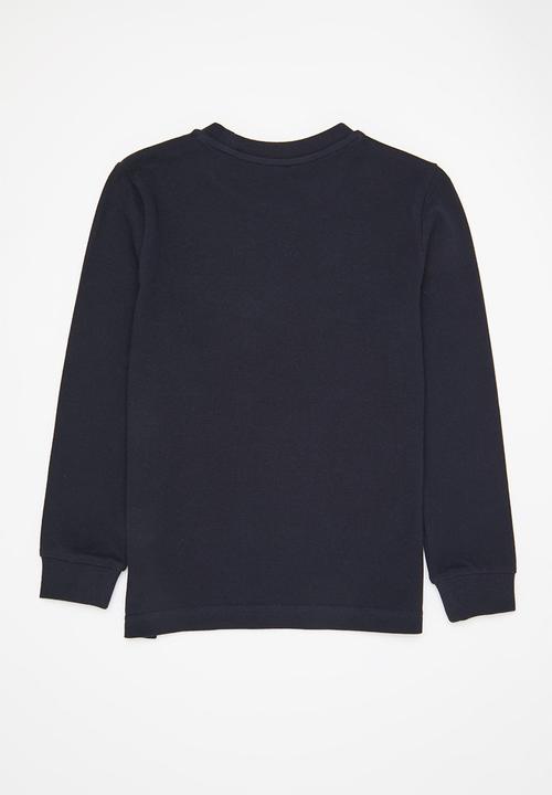 POLO - Boys printed long sleeve tee - navy