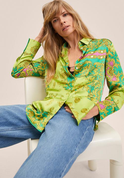 MANGO - Blouse gian - green