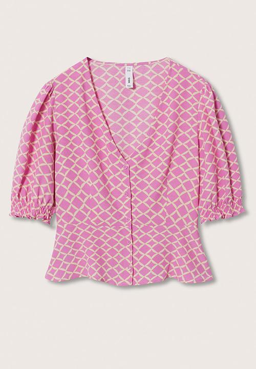 MANGO - Blouse beady - pink
