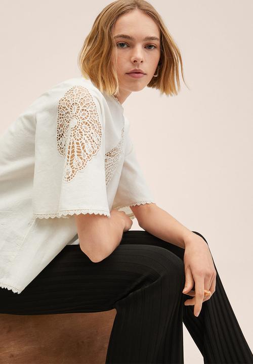MANGO - Blouse brada - natural