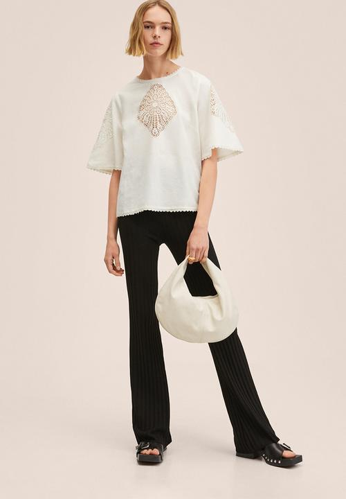 MANGO - Blouse brada - natural