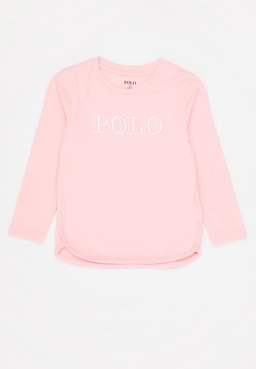 POLO - Girls long sleeve printed tee - pink