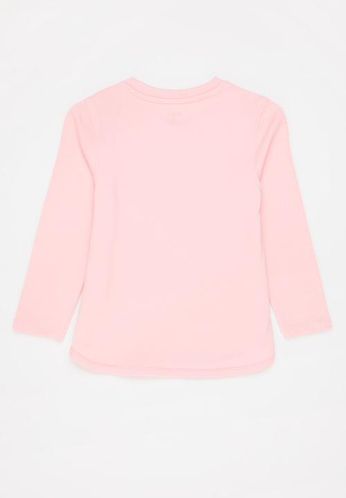 POLO - Girls long sleeve printed tee - pink